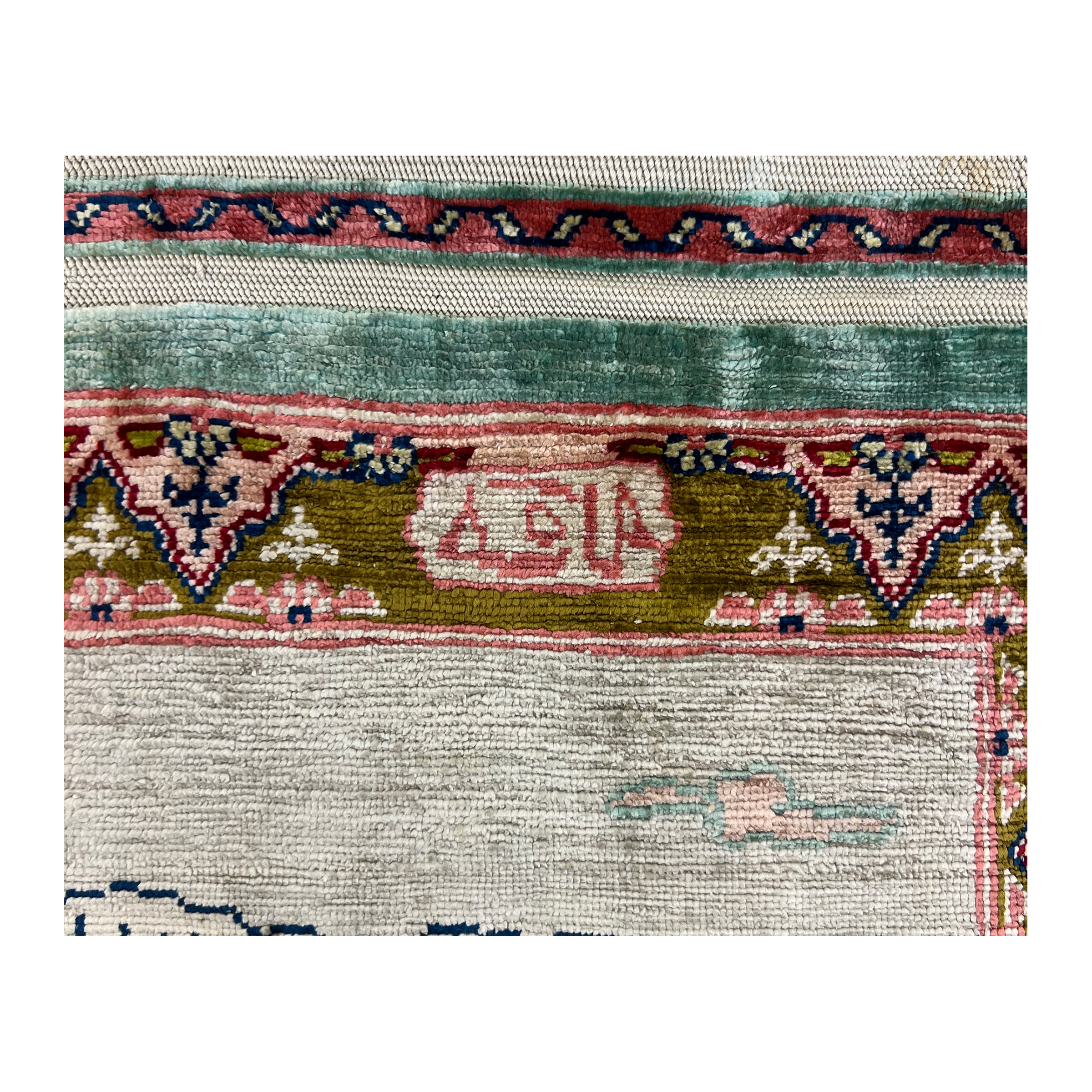 SIGNED SILK HEREKE RUG, TURKEY - Image 4 of 5