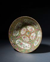 CHINESE CANTON 'ROSE MEDALLION' BOWL FOR THE PERSIAN MARKET