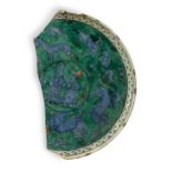 A FRAGMENT OF RARE IZNIK FIGURAL POTTERY DISH, OTTOMAN TURKEY, CIRCA 1600