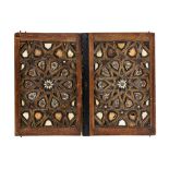 A PAIR OF BONE INLAID MAMLUK WOOD DOOR PANELS, EGYPT OR SYRIA, 14TH-15TH CENTURY