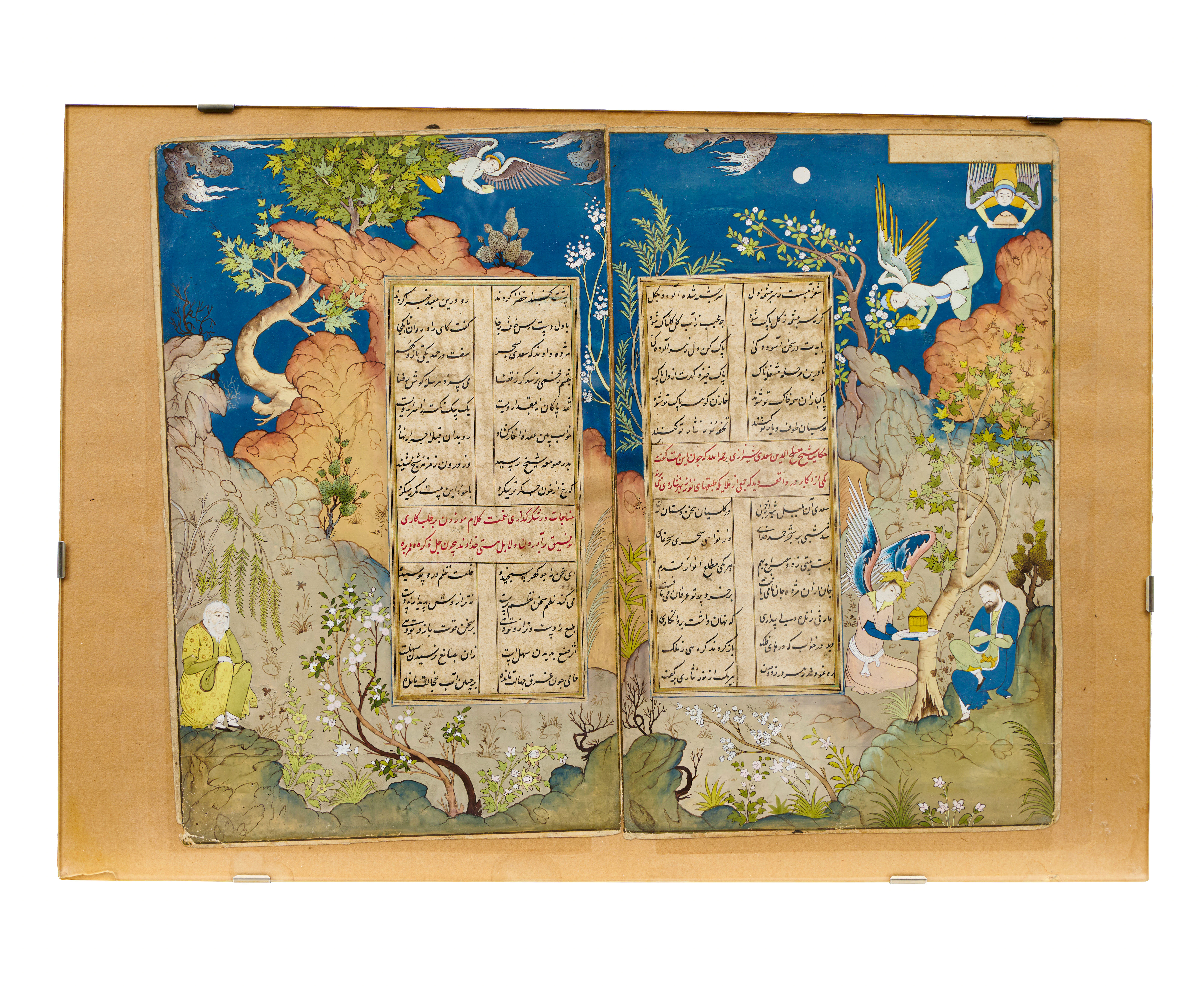 AN ILLUSTRATED BIFOLIO, ZAND DYNASTY, 18TH CENTURY