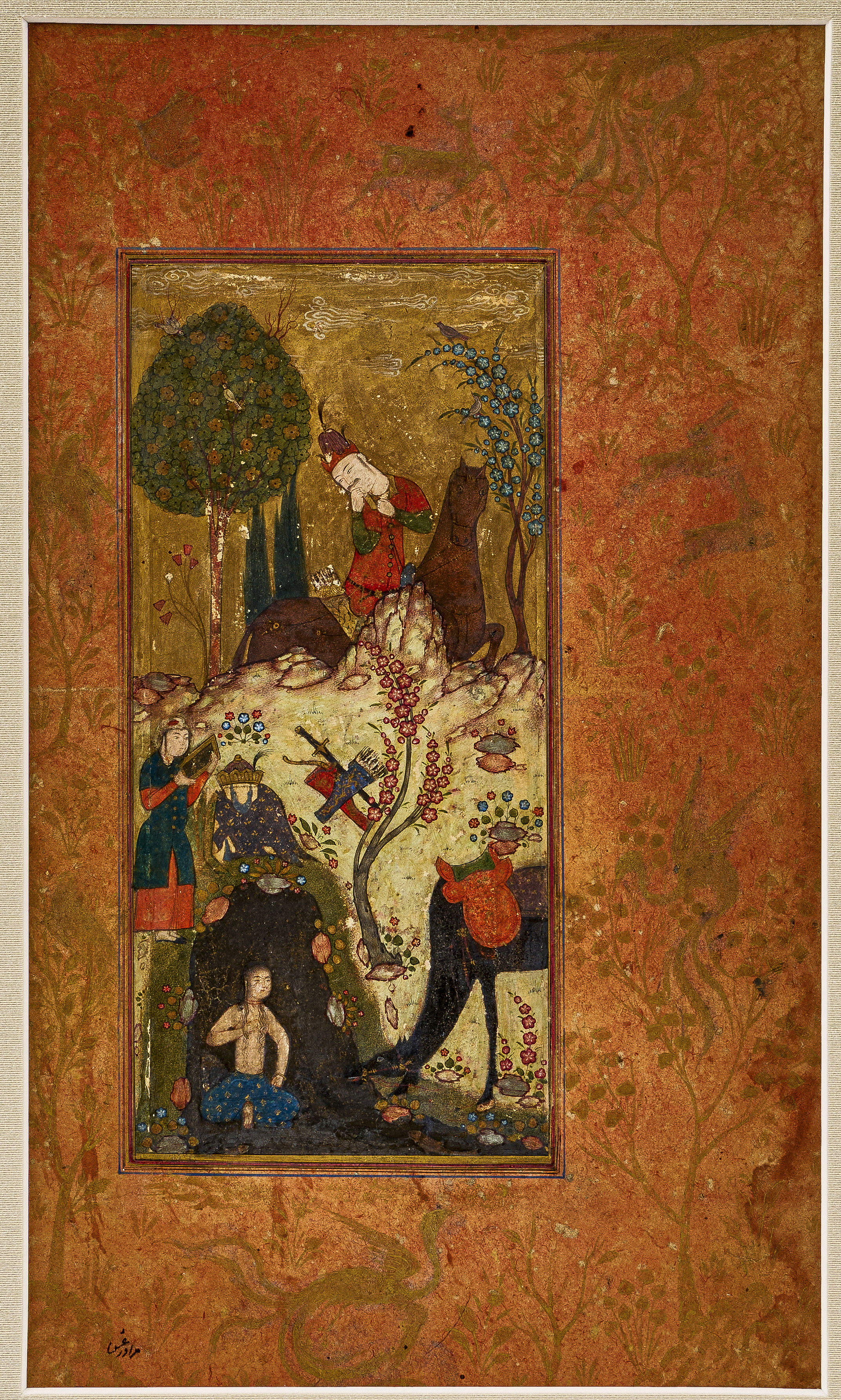 AN ILLUMINATED SAFAVID FOLIO, SAFAVID SHIRAZ, IRAN, SECOND HALF 16TH CENTURY