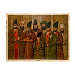 SANI ALMULK SCHOOL: NEZAMIYEH HALL PANEL, OIL ON CANVAS, 19TH CENTURY