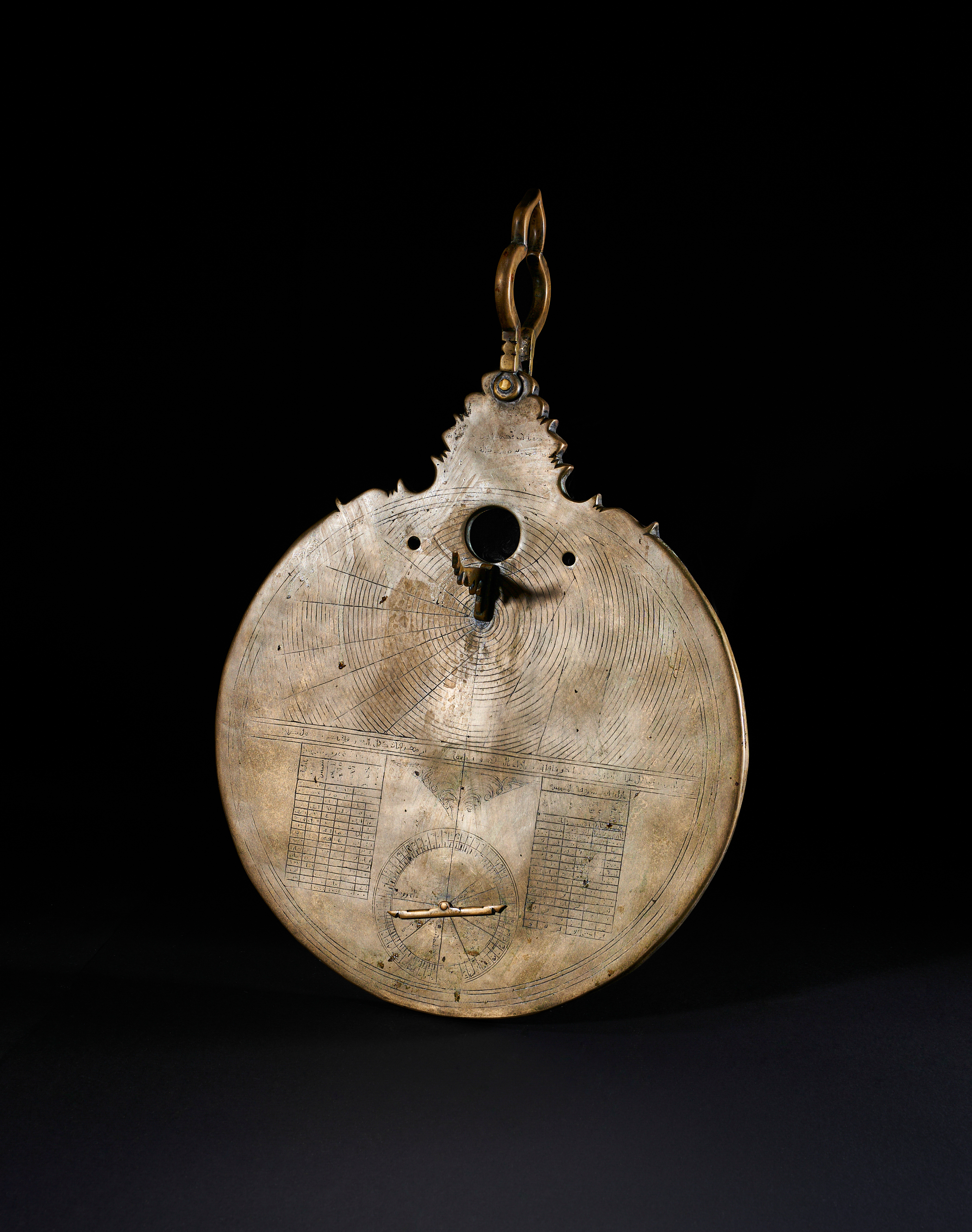 A DECORATIVE ISLAMIC BRASS ASTROLABE, 19TH CENTURY, QAJAR - Image 3 of 3