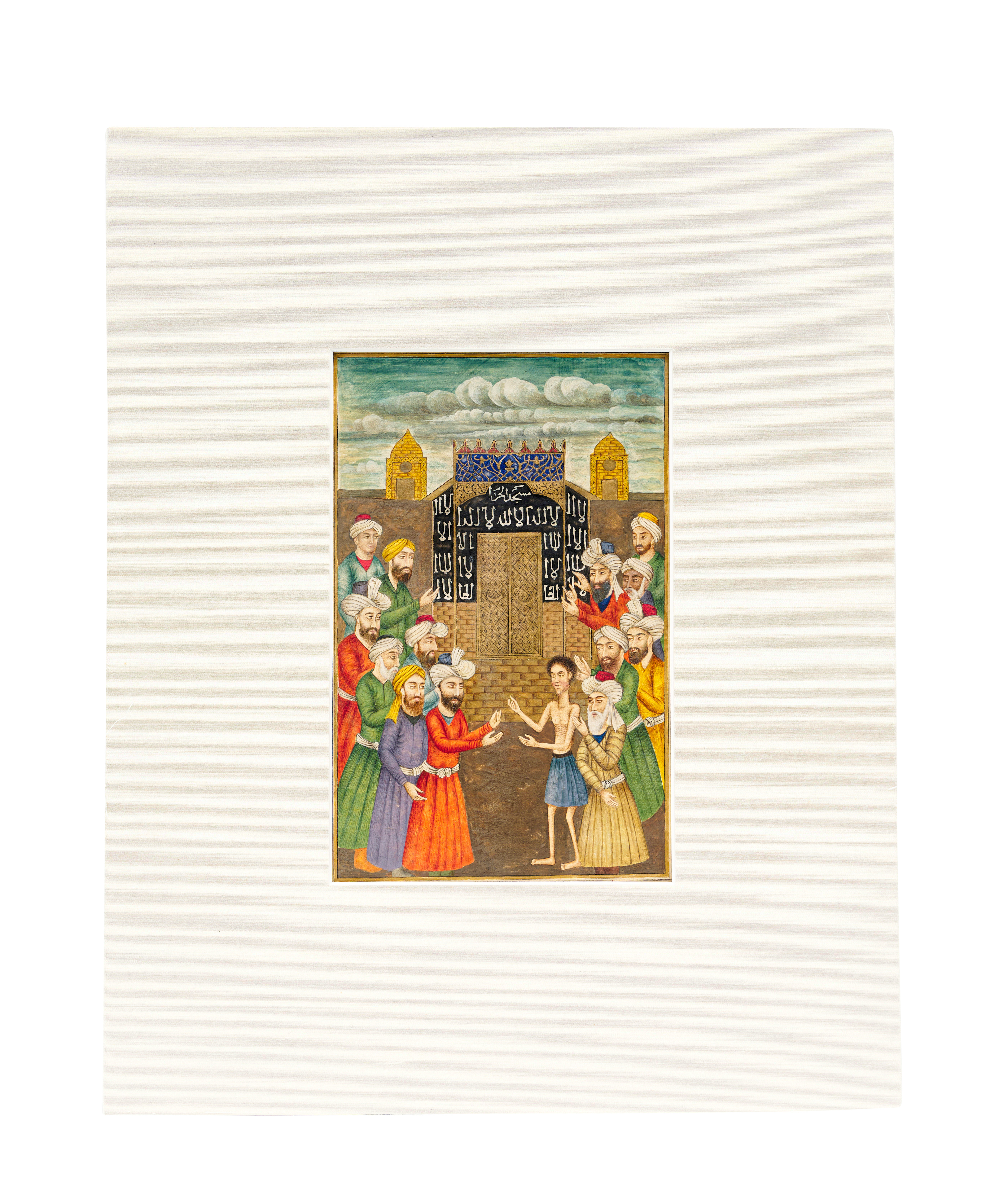 MAJNUN AT THE KAABA, INDIA, MUGHAL, LATE 18TH CENTURY - Image 2 of 2