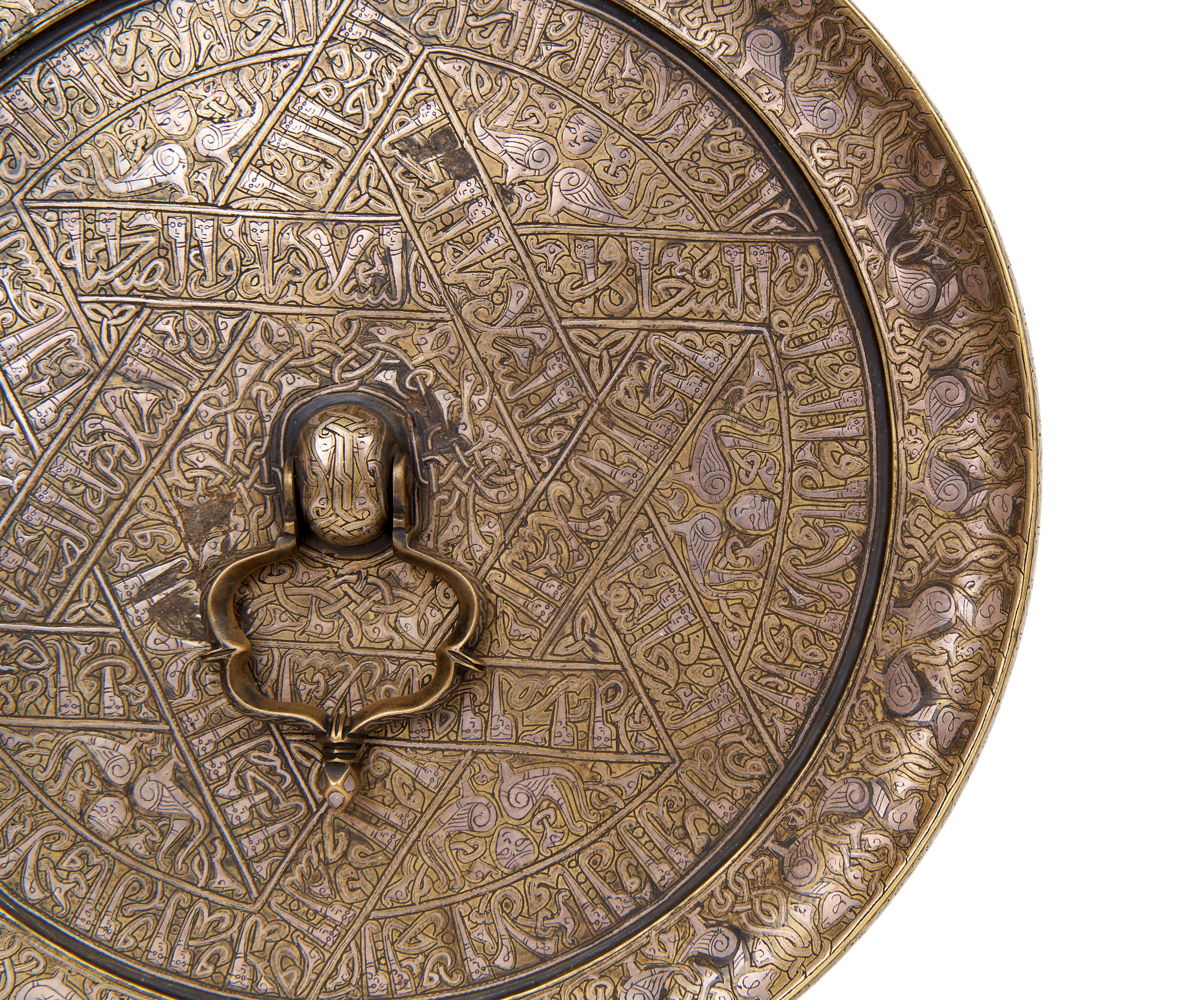 A CALLIGRAPHIC INSCRIBED SELJUK BRONZE CIRCULAR MIRROR, 12TH CENTURY, PERSIA - Image 3 of 6