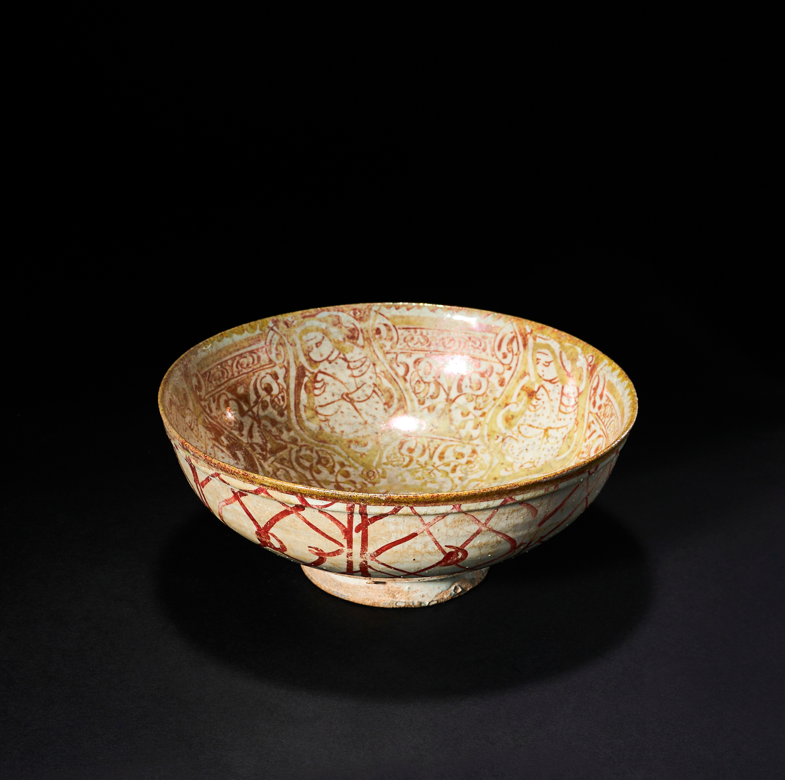 AN ABBASID LUSTRE POTTERY BOWL PROBABLY CENTRAL ASIA, 9TH/10TH CENTURY - Image 2 of 3