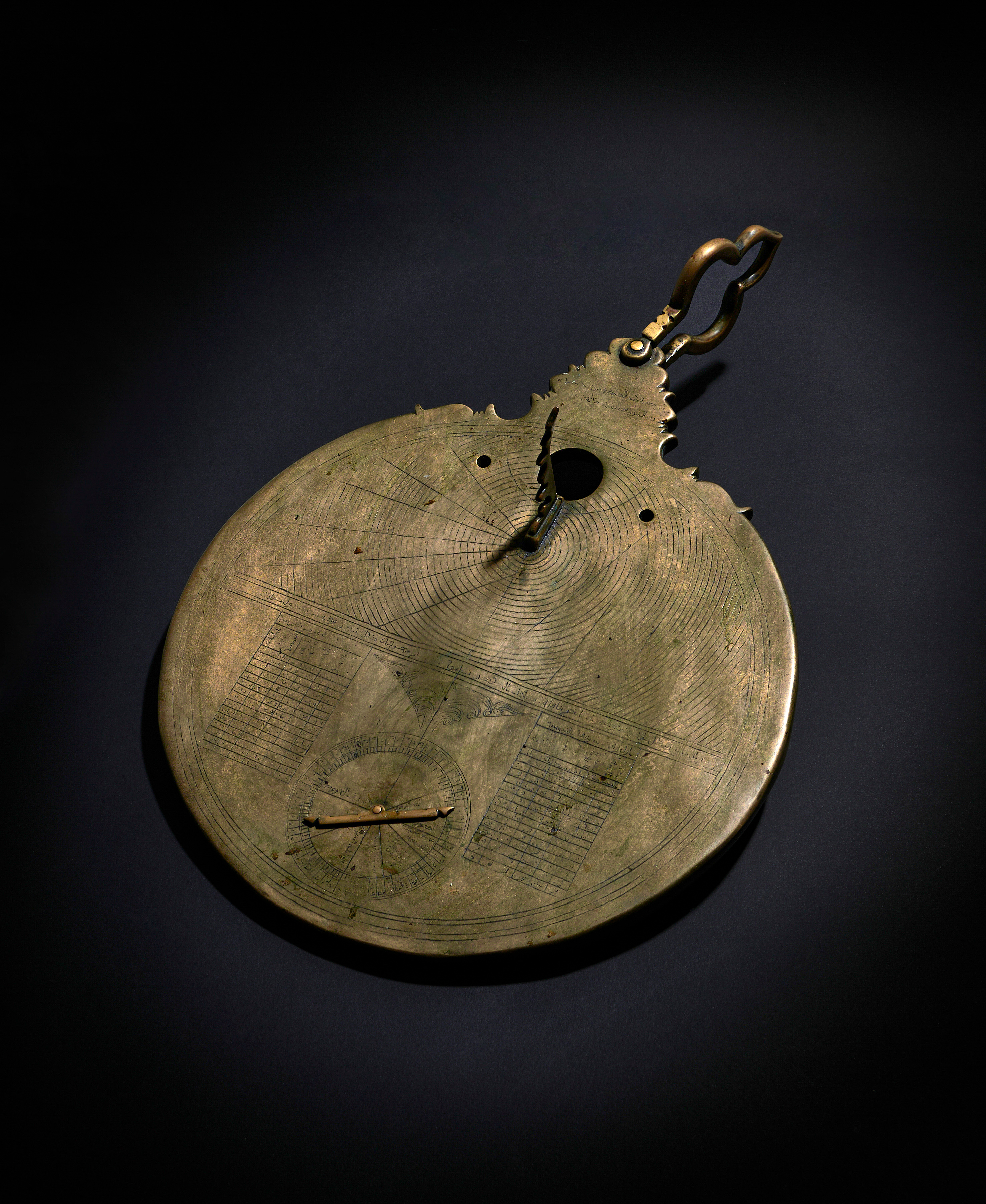 A DECORATIVE ISLAMIC BRASS ASTROLABE, 19TH CENTURY, QAJAR