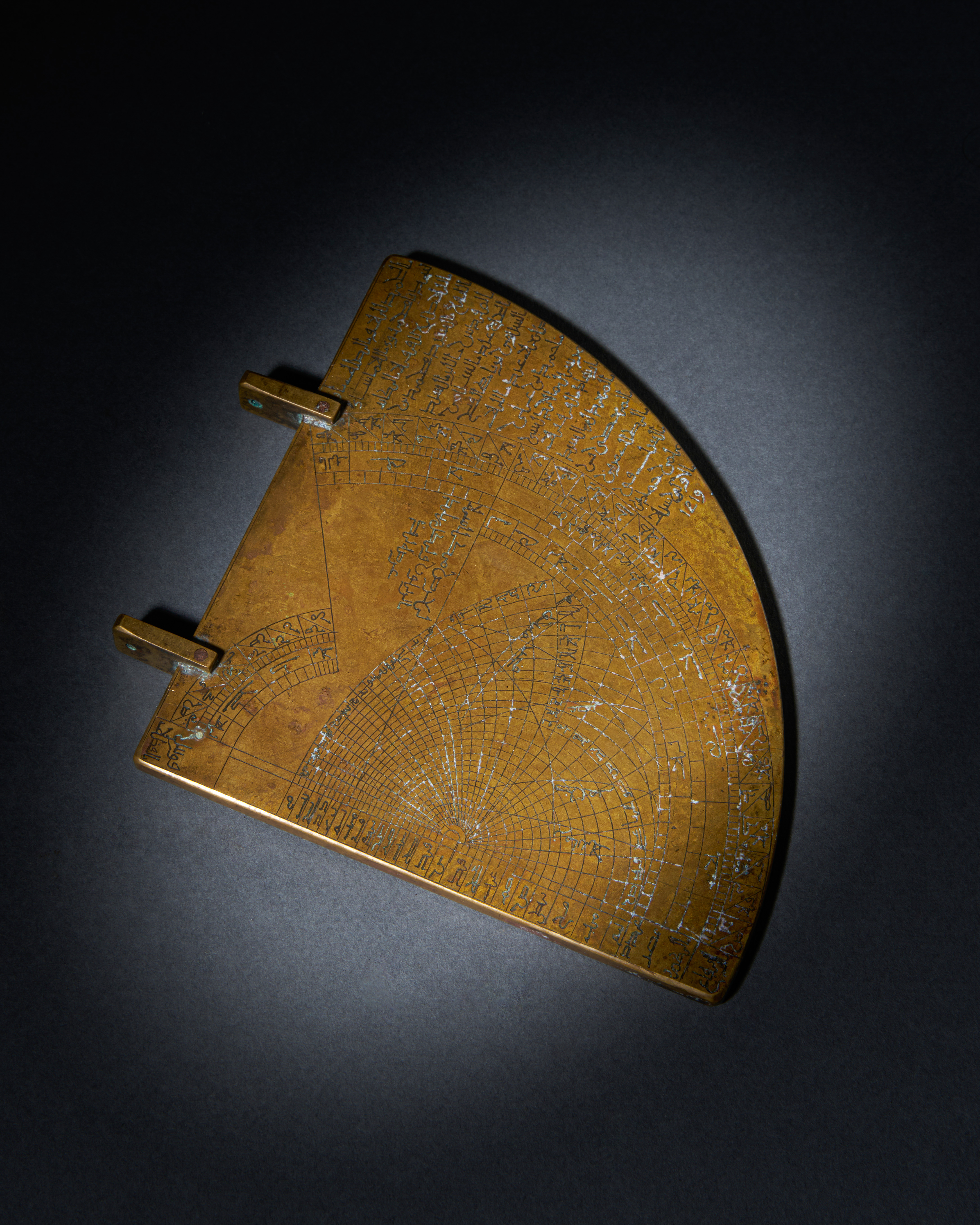 A BRASS ASTROLABIC QUADRANT, MOROCCO, DATED 1719AD