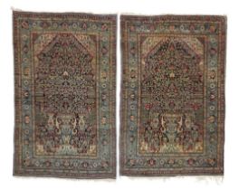 A PAIR OF TEHRAN RUGS