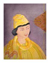 ABDUR REHMAN CHUGHTAI (1897-1975) MUGHAL PRINCE, SIGNED ON LEFT, WATERCOLOUR ON PAPER