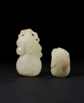 TWO CHINESE JADE CARVINGS, 18TH CENTURY