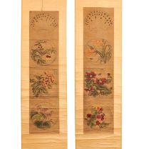 A PAIR OF CHINESE OR KOREAN PAINTINGS, 19TH CENTURY
