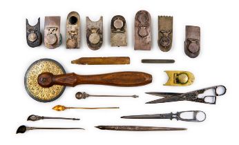ASSORTMENT OF CALLIGRAPHY TOOLS, 19TH CENTURY