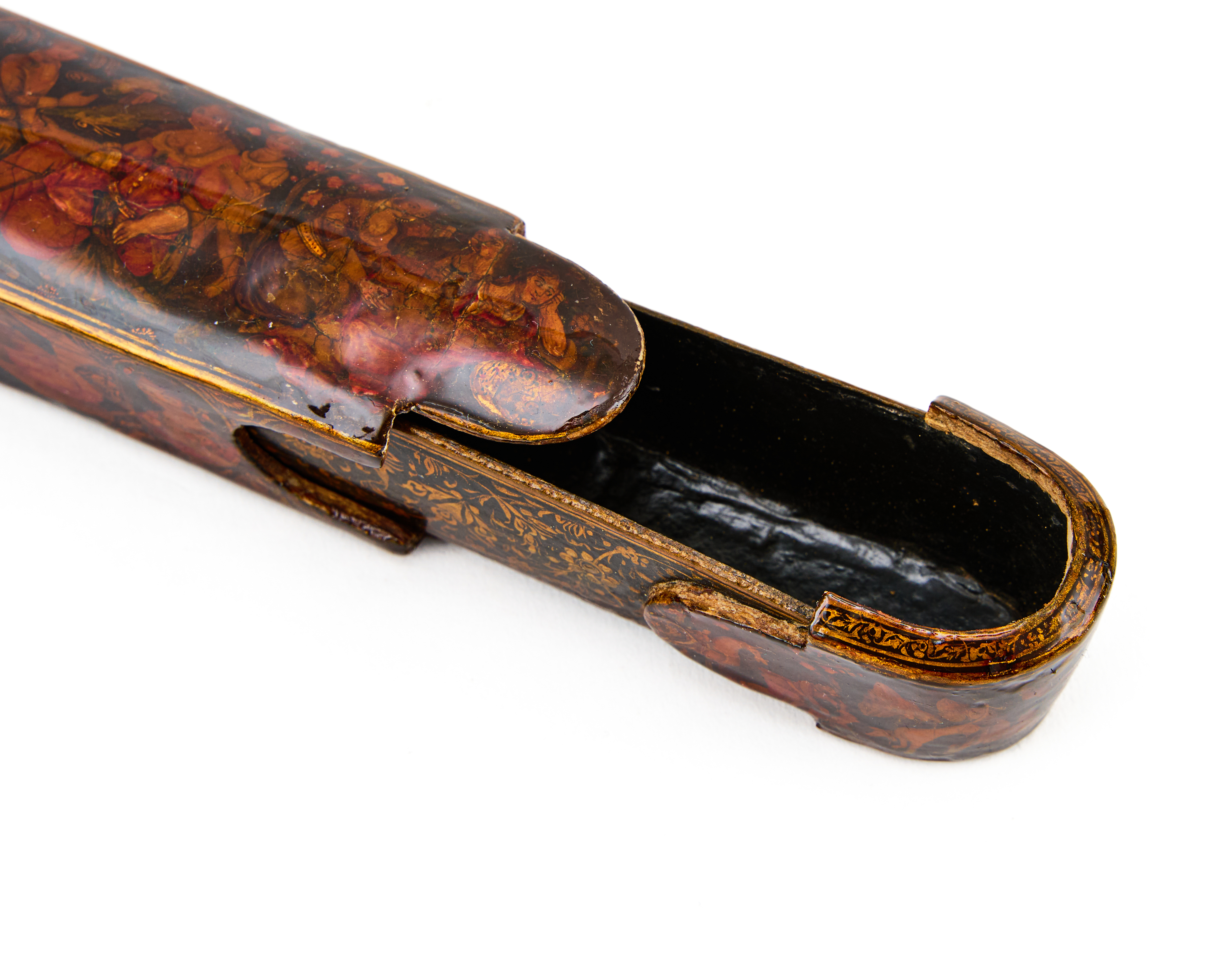 A LACQUERED PEN CASE, 19TH CENTURY QAJAR, - Image 4 of 6
