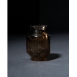 A BLACK ROCK CRYSTAL JAR, PROBABLY FATIMID, 9TH-10TH CENTURY OR MESOPOTAMIA