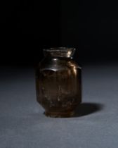 A BLACK ROCK CRYSTAL JAR, PROBABLY FATIMID, 9TH-10TH CENTURY OR MESOPOTAMIA