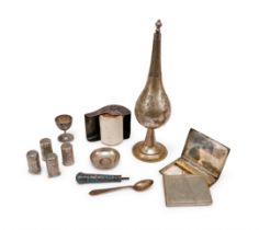 ASSORTMENT OF PERSIAN WHITE METAL OBJECTS