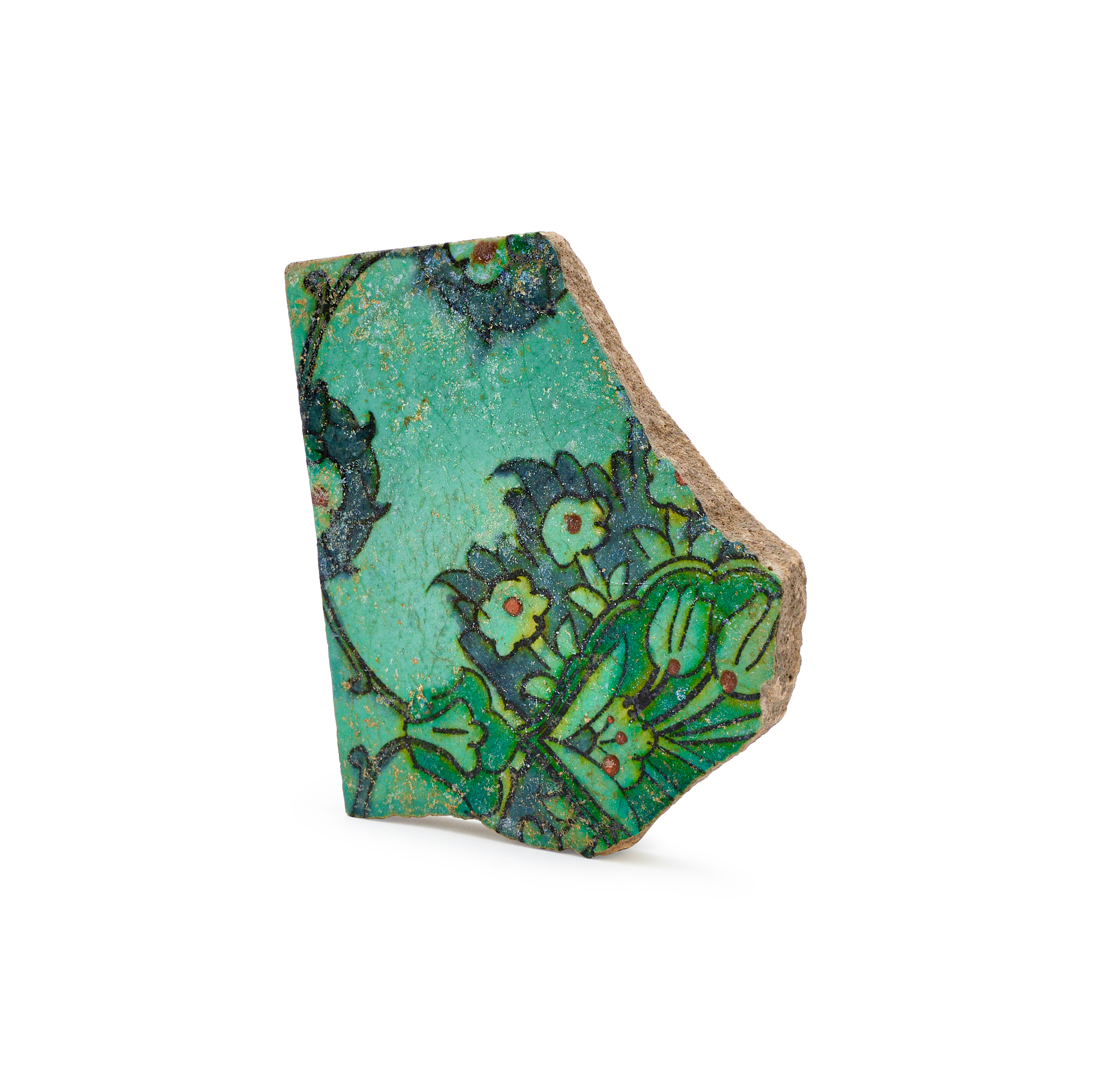 AN IZNIK FLOWER TILE FRAGMENT OTTOMAN, TURKEY, 17TH CENTURY - Image 2 of 3