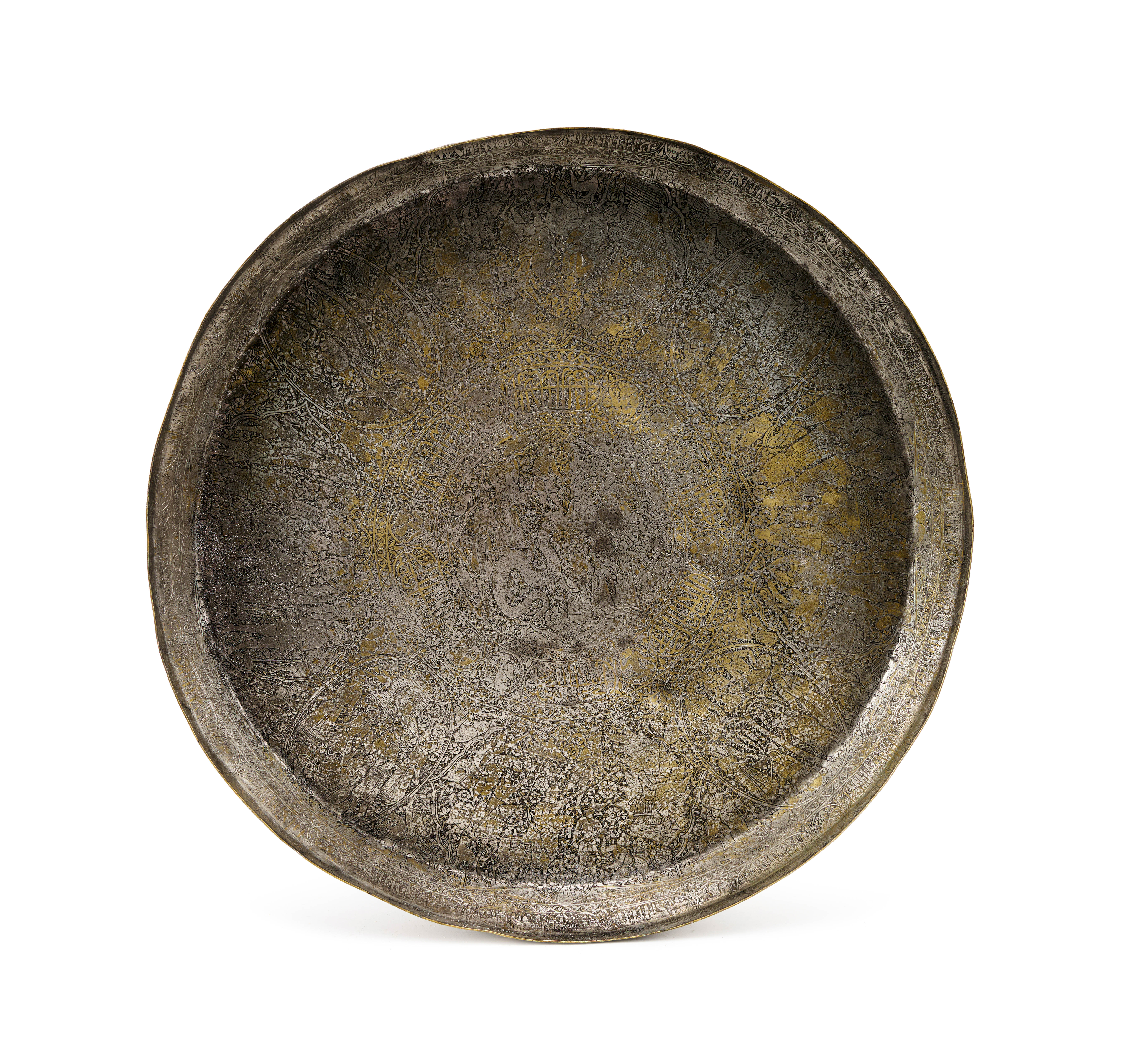 A SAFAVID TINNED COPPER INSCRIBED TRAY. 17TH CENTURY - Image 3 of 3