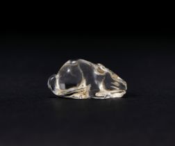 A FATIMID ROCK CRYSTAL MINIATURE FIGURE OF A HARE, EGYPT, CIRCA 11TH CENTURY