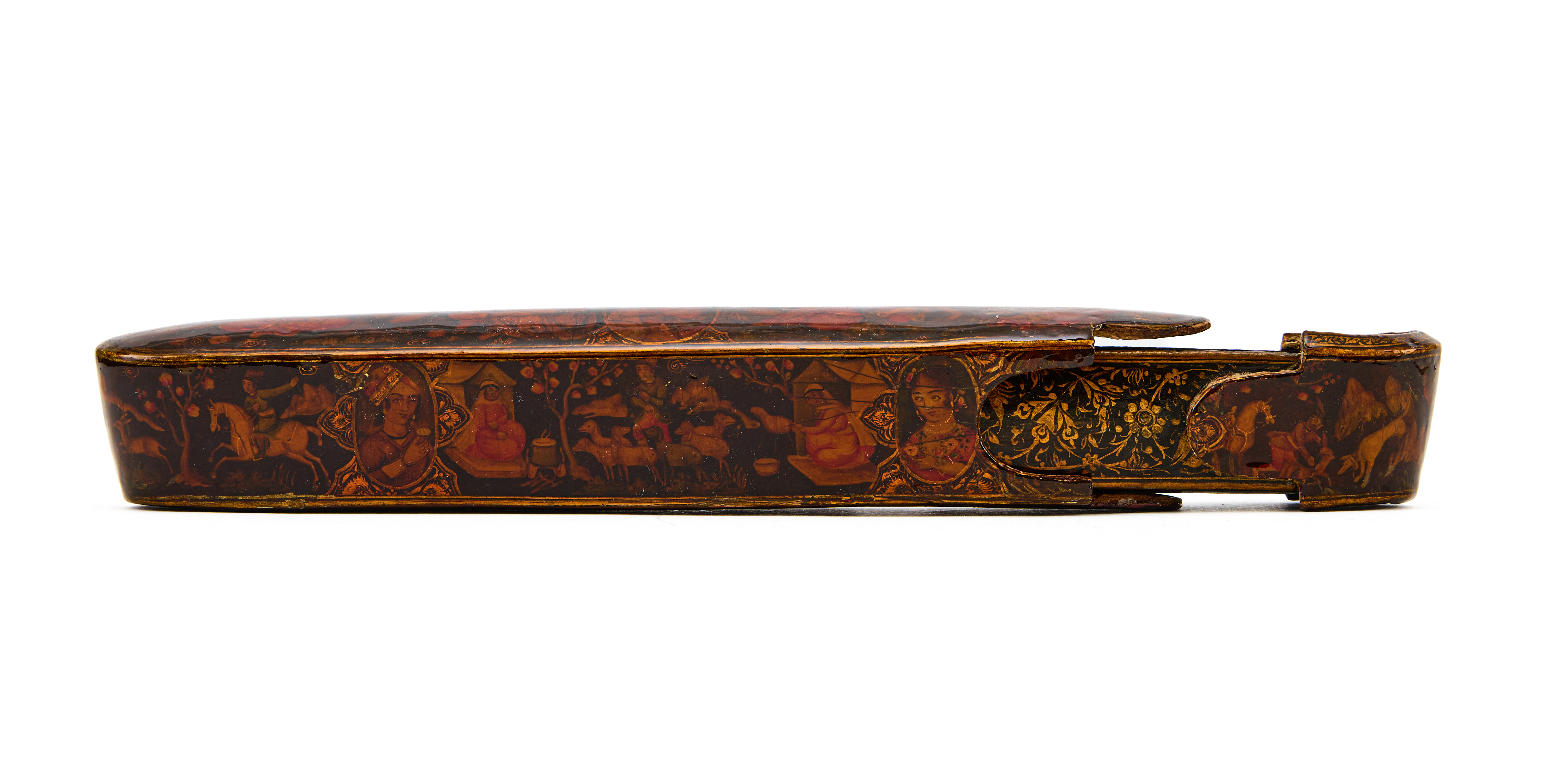 A LACQUERED PEN CASE, 19TH CENTURY QAJAR, - Image 3 of 6