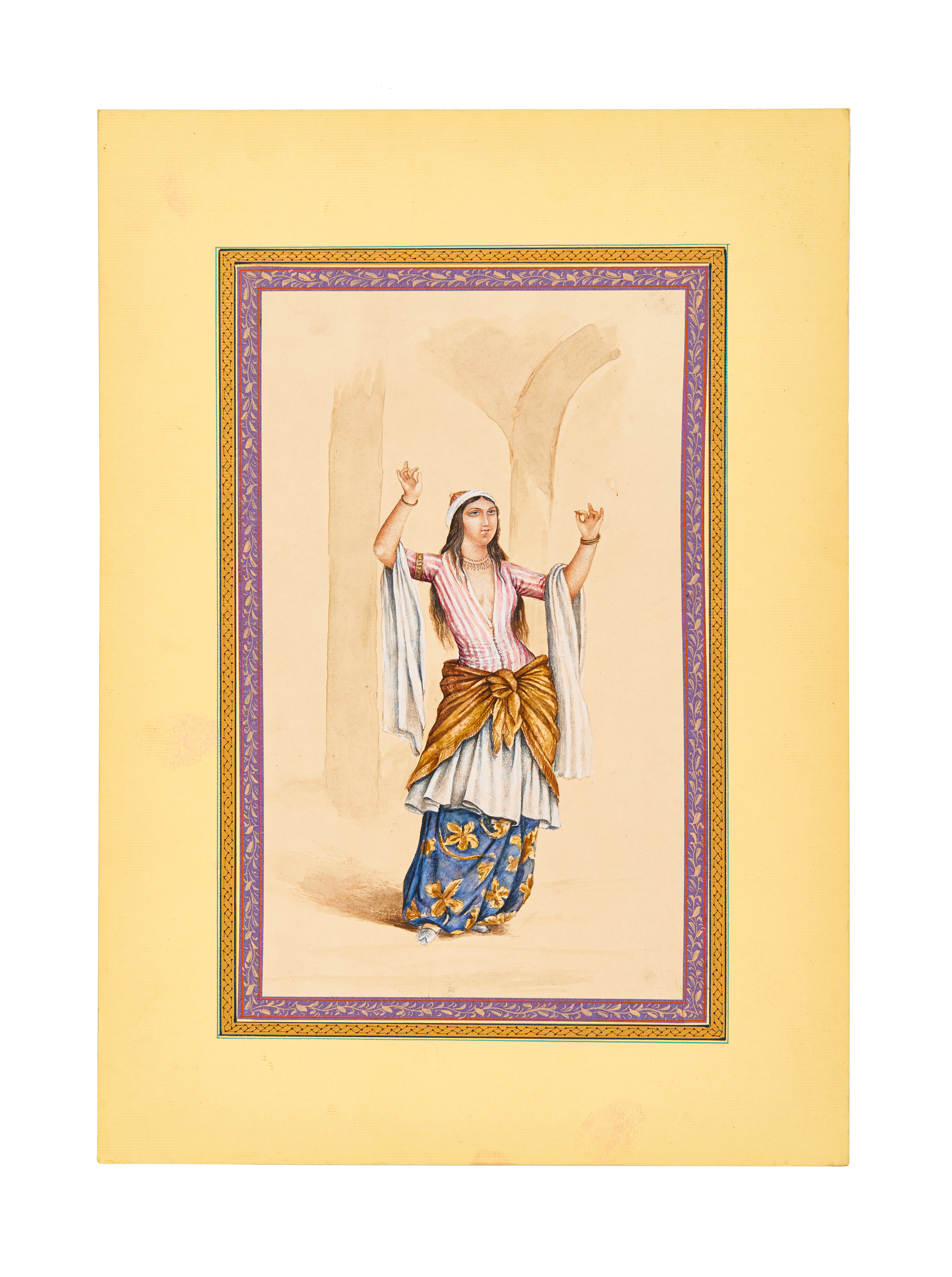 A PERSIAN PAINTING OF A LADY, 19TH/20TH CENTURY