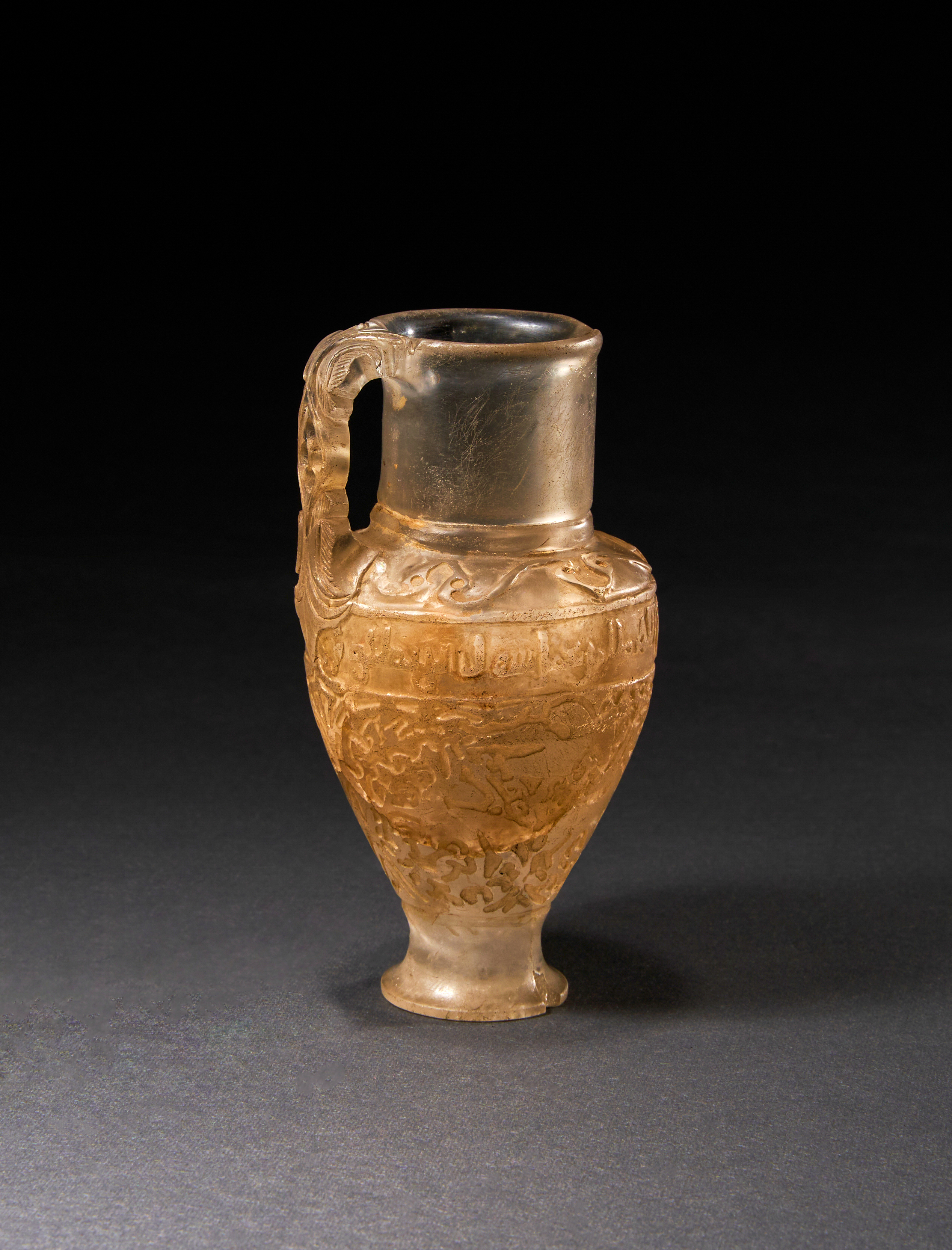 A KUFIC INSCRIBED ROCK CRYSTAL EWER IN THE STYLE OF FATIMID - Image 3 of 3