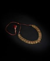 A MUGHAL GEM SET GOLD NECKLACE, 19TH CENTURY, INDIA