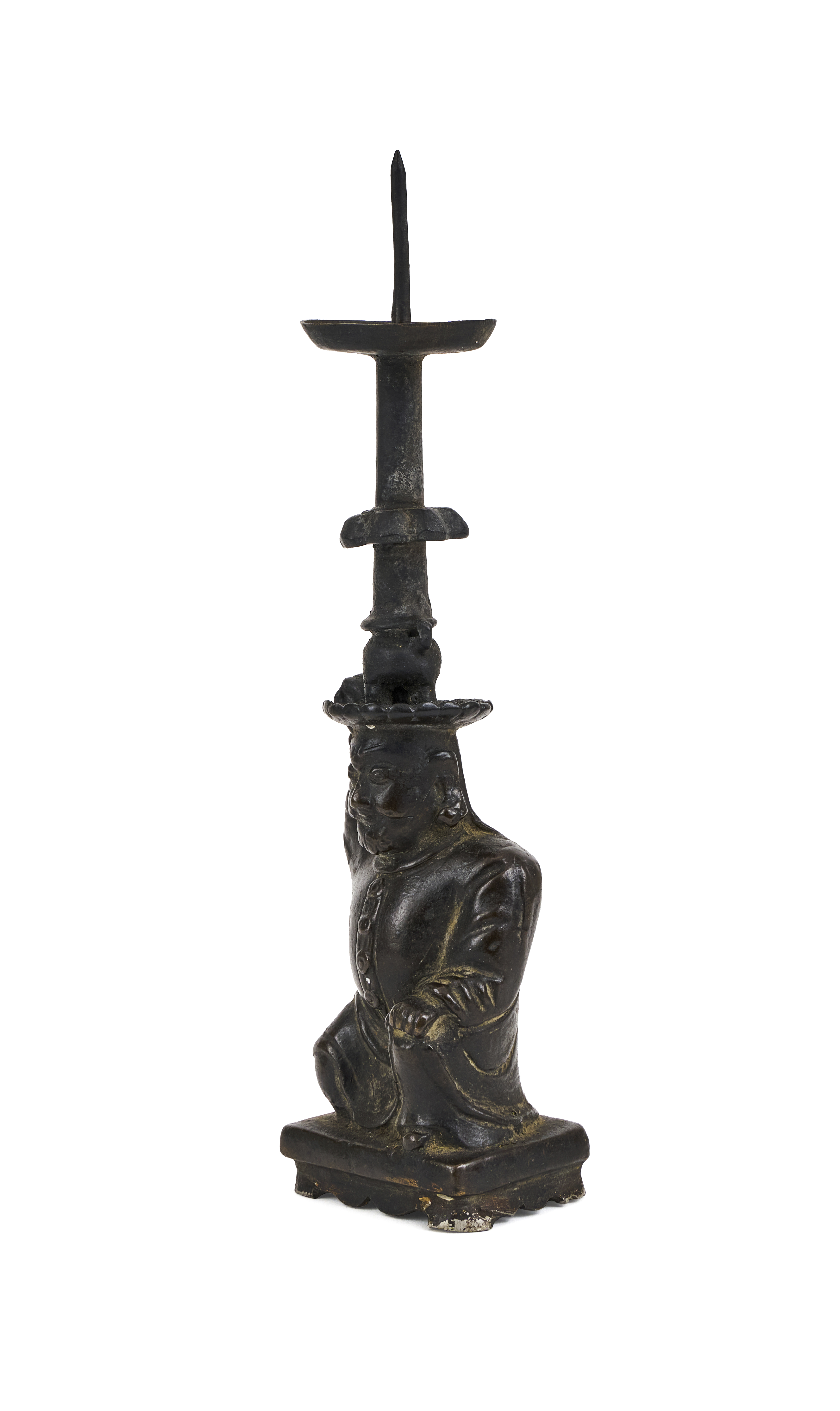 A CHINESE BRONZE CANDLESTICK, QING DYNASTY (1644-1911) - Image 2 of 4