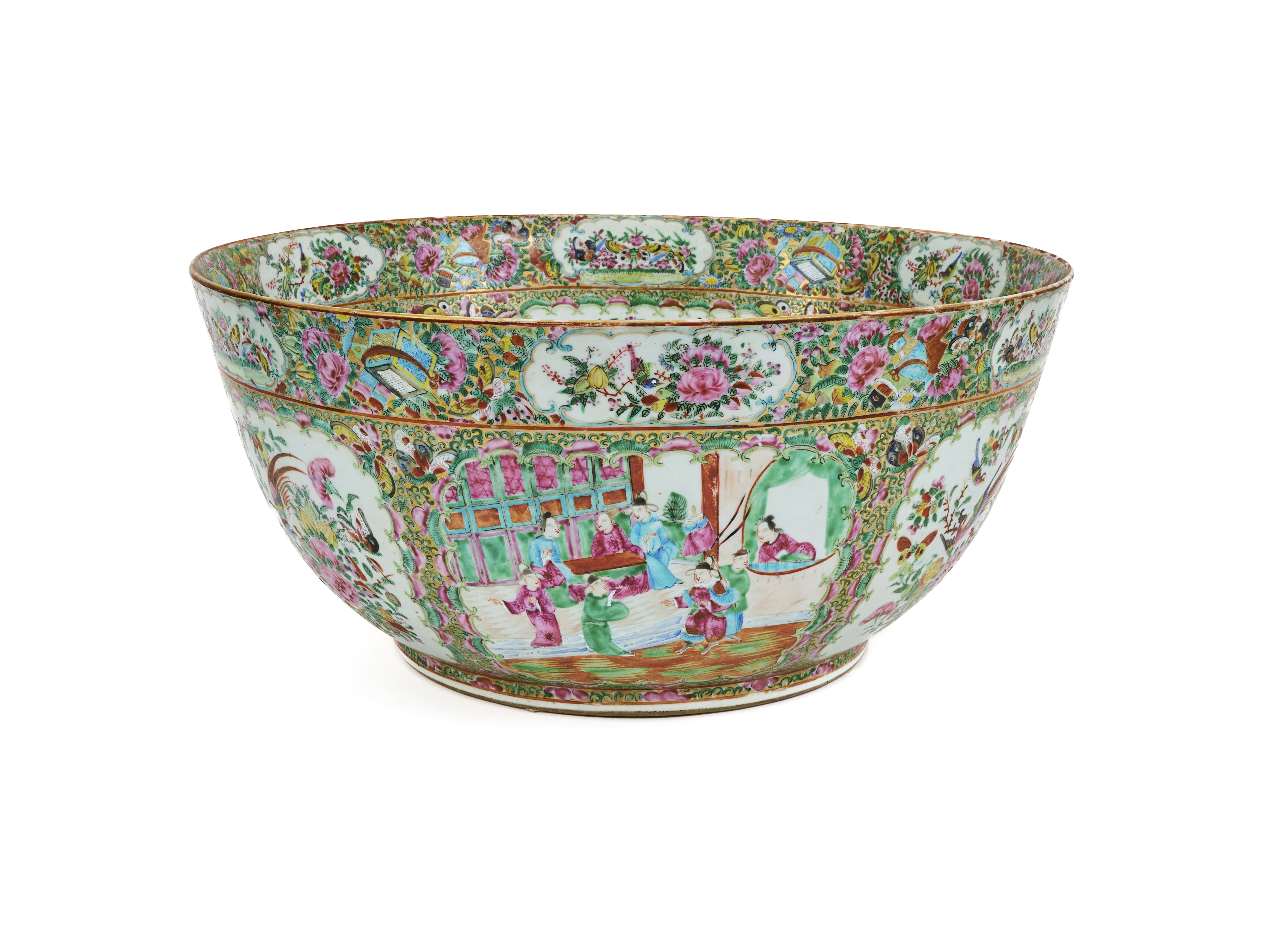 A MONUMENTAL CHINESE FAMILLE ROSE BOWL, 19TH CENTURY - Image 2 of 7