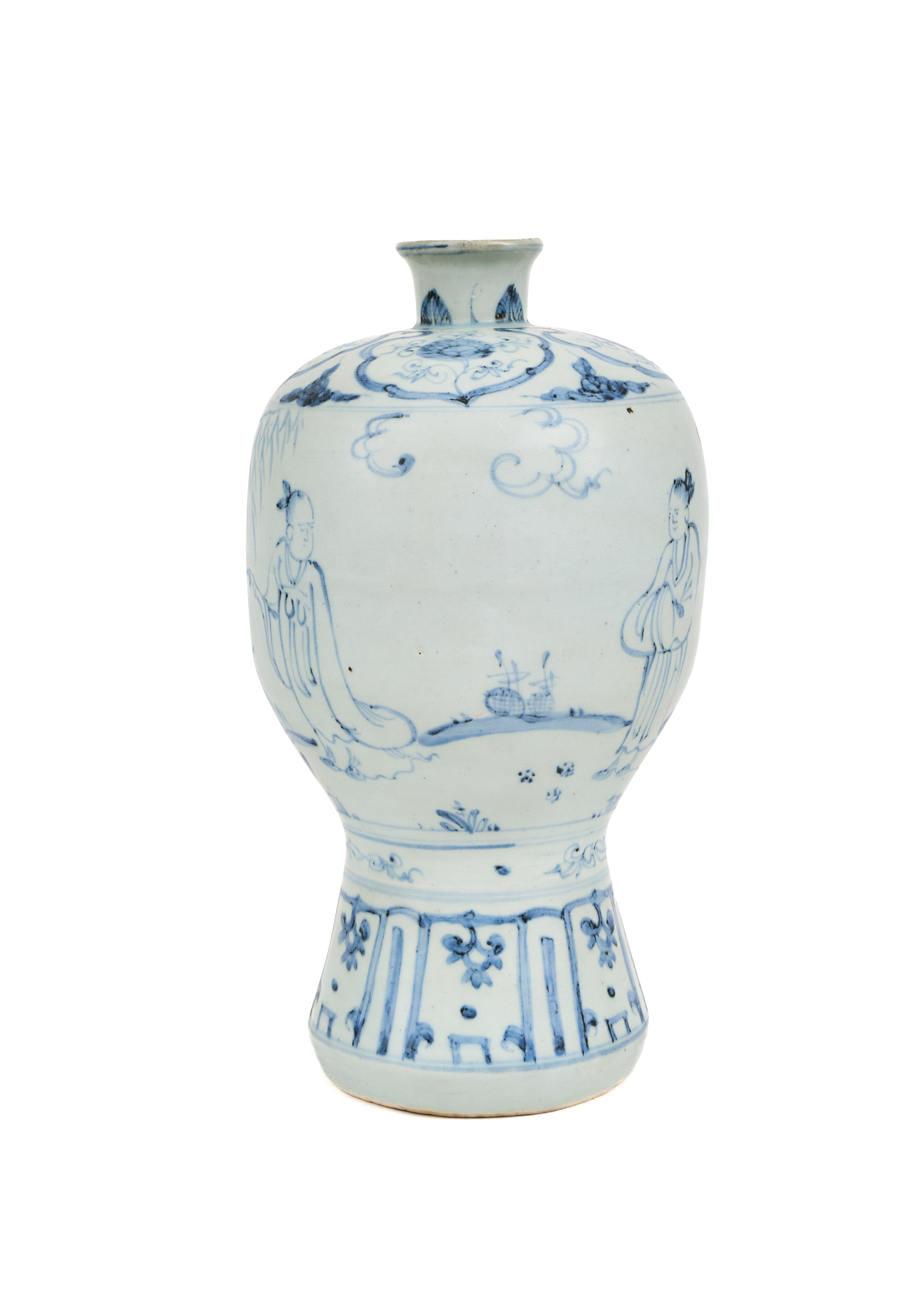 A CHINESE BLUE & WHITE MEIPING VASE