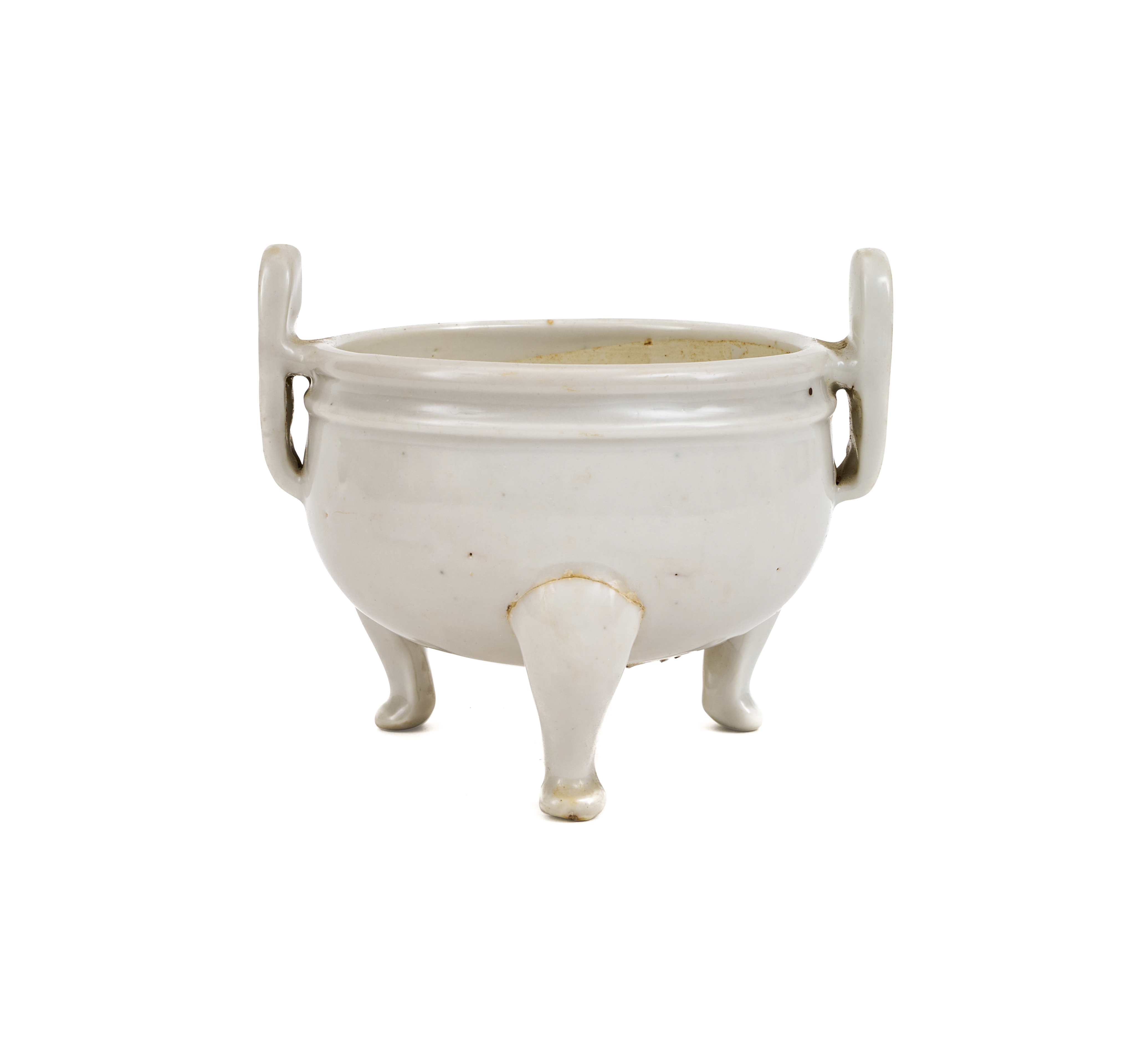 A CHINESE WHITE GLAZED INCENSE BURNER, MING DYNASTY (1368-1644)