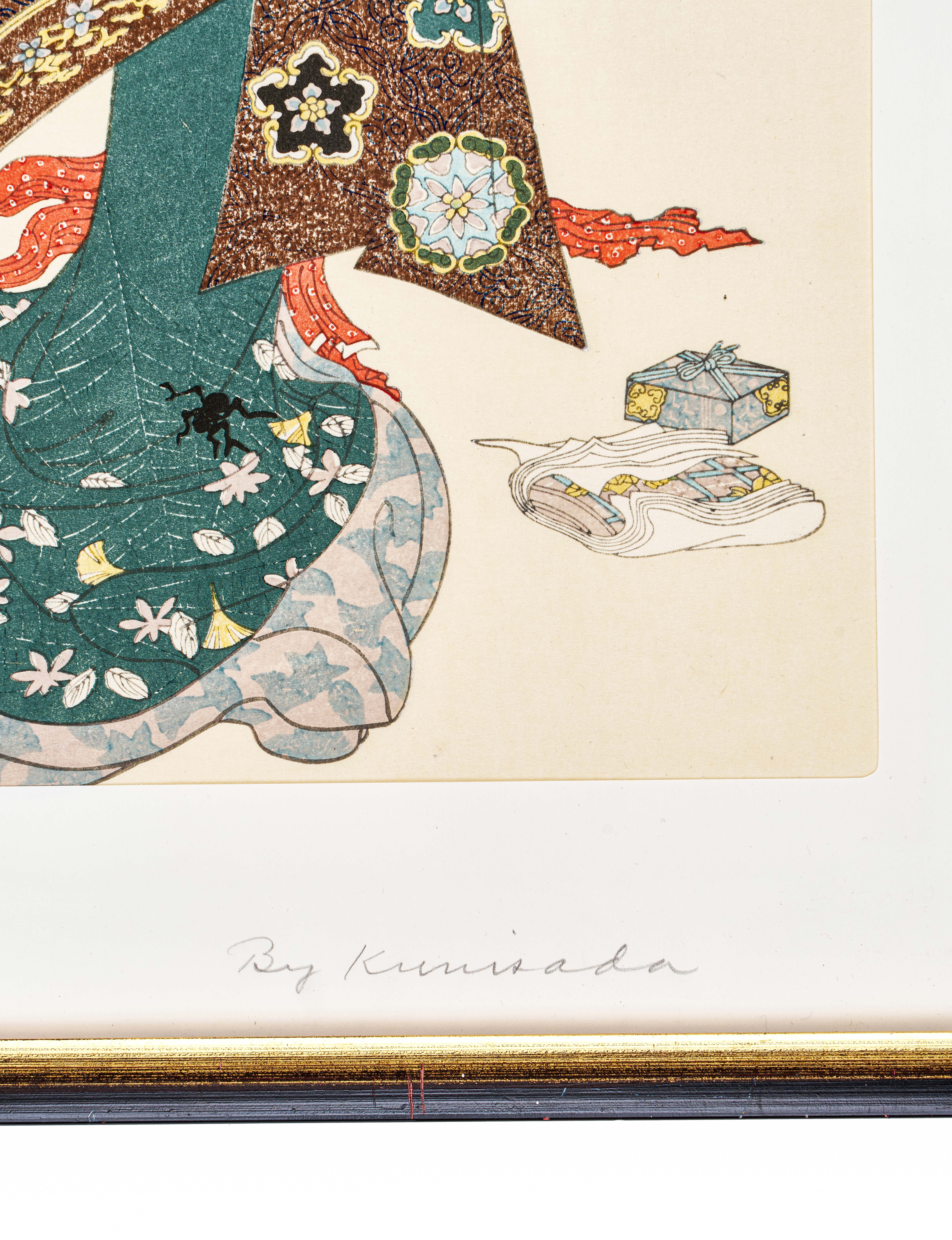 ATTRIBUTED TO UTAGAWA KUNISADA, A WOODBLOCK PRINT - Image 3 of 3