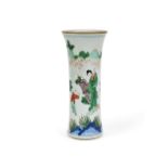 A CHINESE WUCAI BEAKER VASE, SHUNZHI (1644-1661)