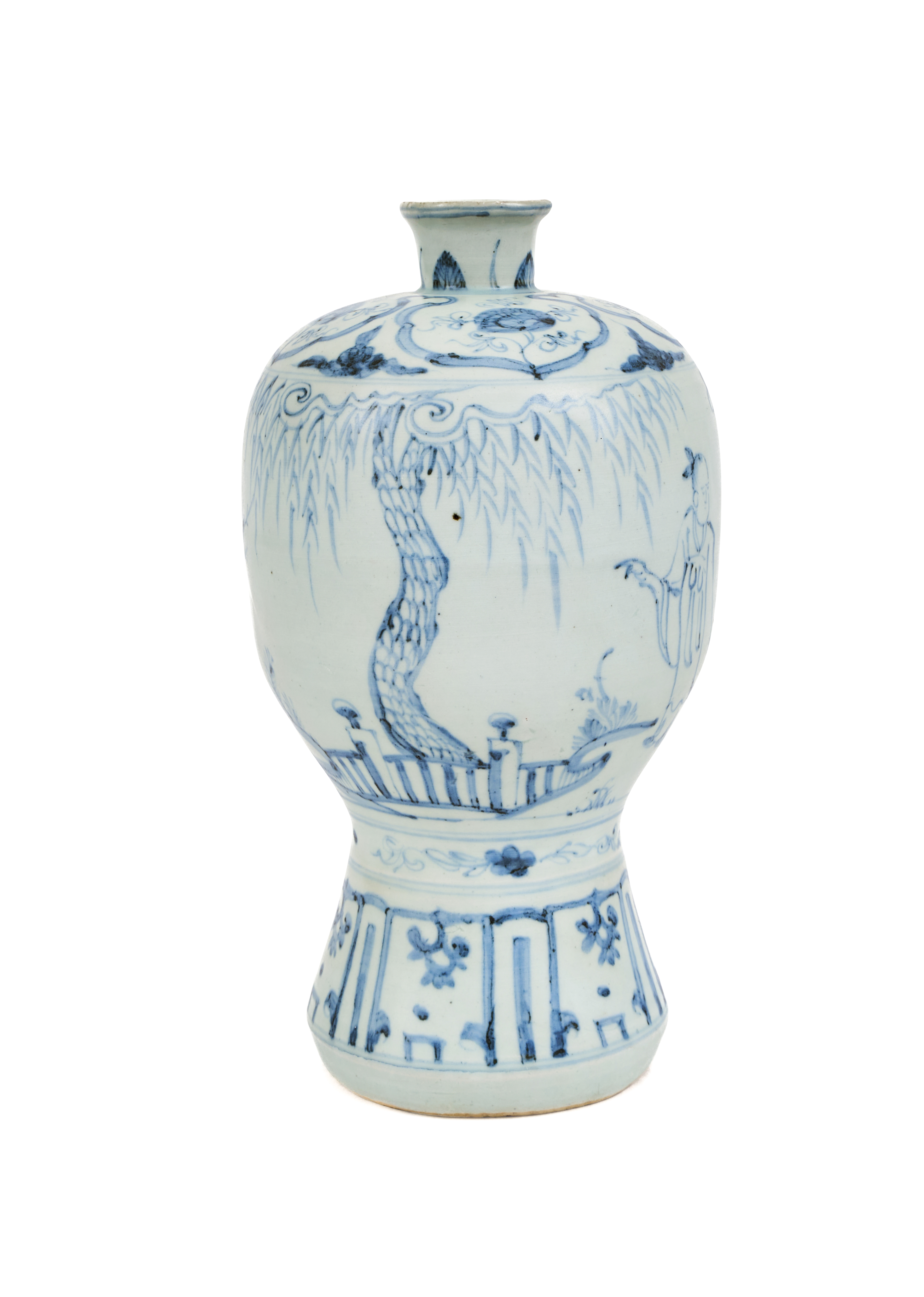 A CHINESE BLUE & WHITE MEIPING VASE - Image 2 of 4