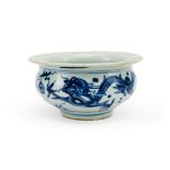 A CHINESE BLUE & WHITE CENSER, MING DYNASTY (1368-1644)