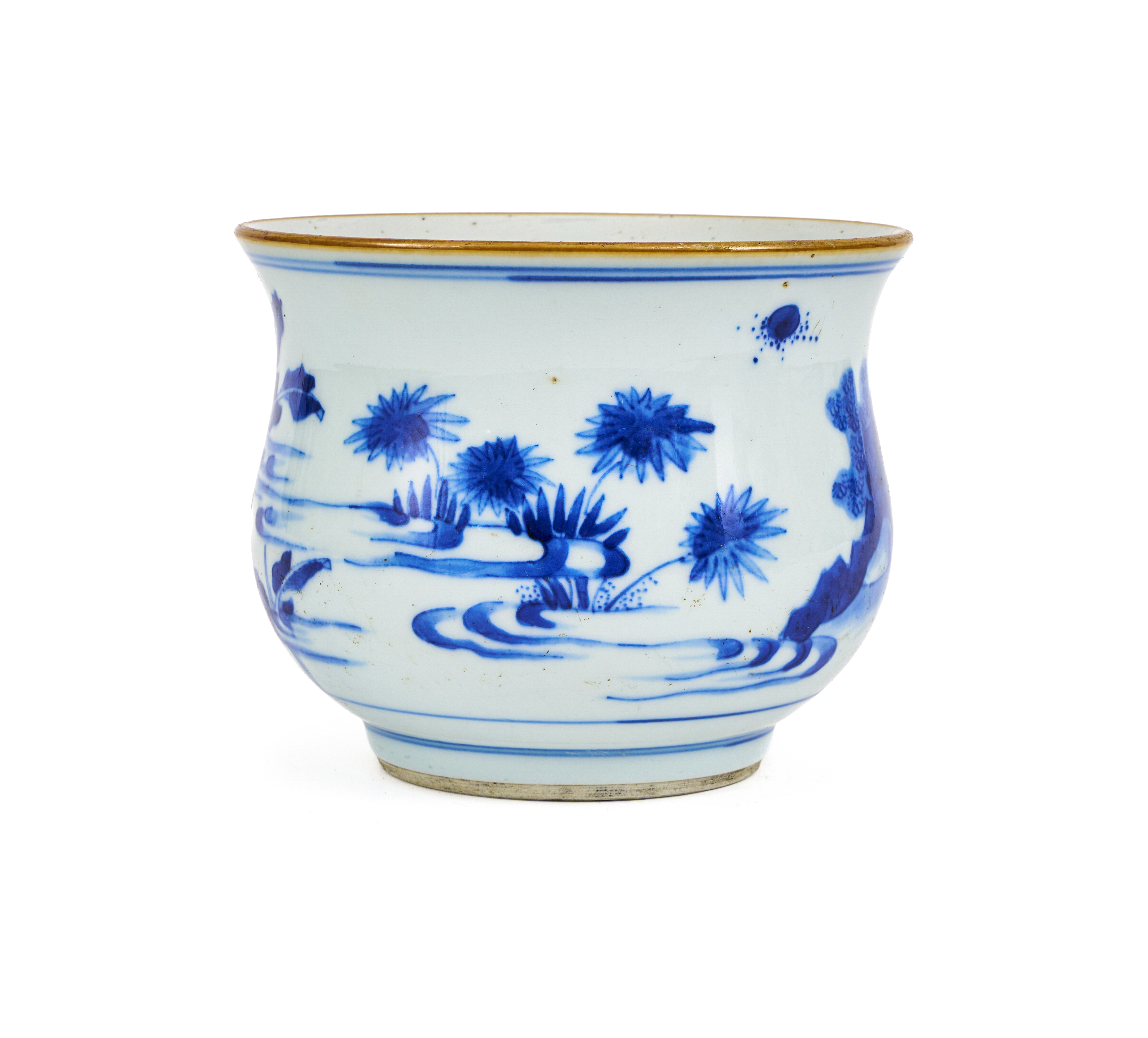 A CHINESE BLUE & WHITE CENSER, QING DYNASTY (1644-1911) - Image 2 of 4