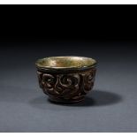 A SILVER LINED TIXI LACQUR CUP, MING DYNASTY (1368-1644)