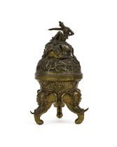 A LARGE CHINESE INCENSE BURNER MADE FOR EUROPEAN MARKET, QING DYNASTY (1644-1911)