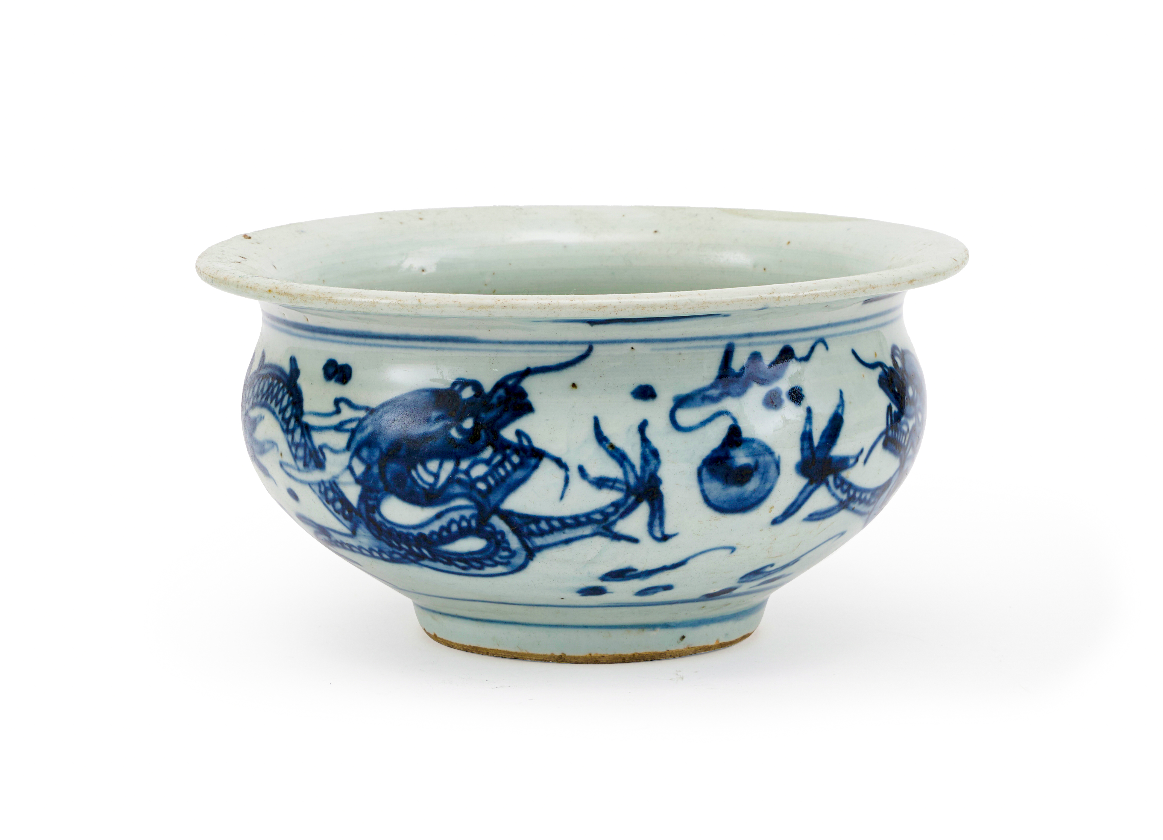 A CHINESE BLUE & WHITE CENSER, MING DYNASTY (1368-1644) - Image 2 of 5
