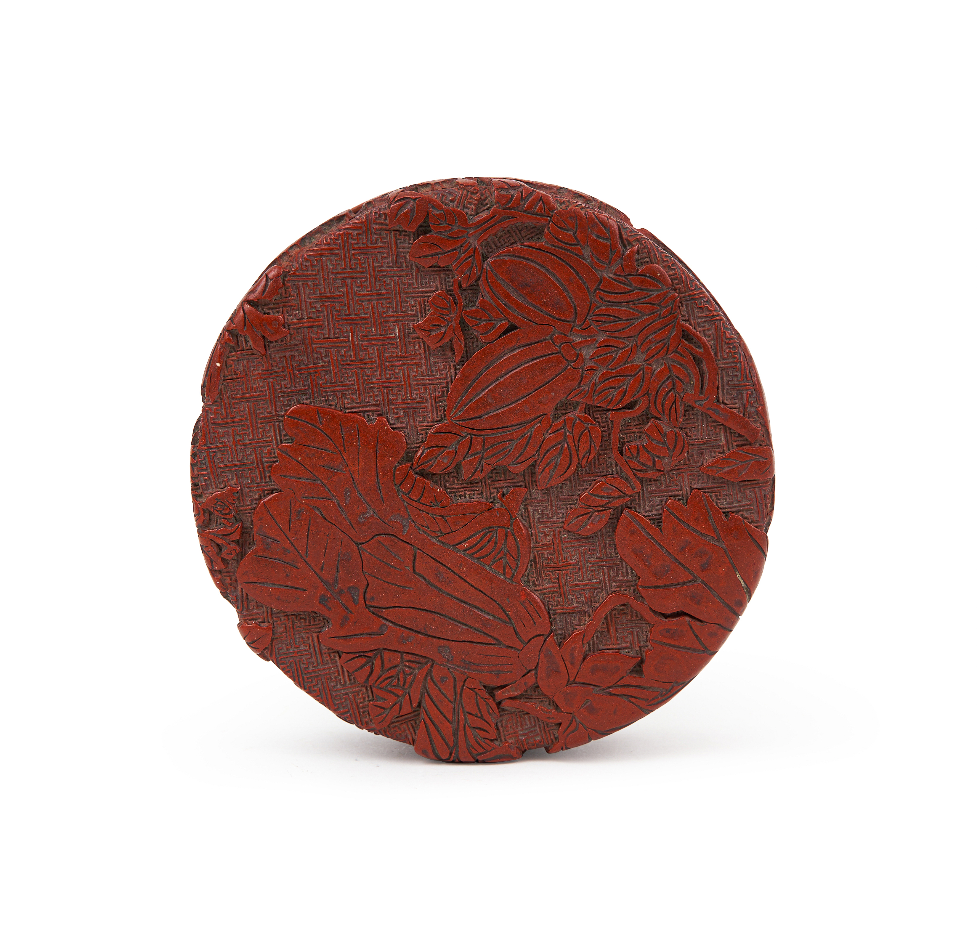 A LARGE CARVED CINNABAR LACQUER FLORAL BOX, QING DYNASTY (1644-1911)