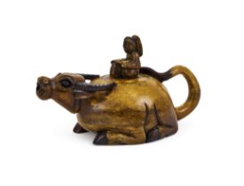 A CHINESE SOAPSTONE TEAPOT