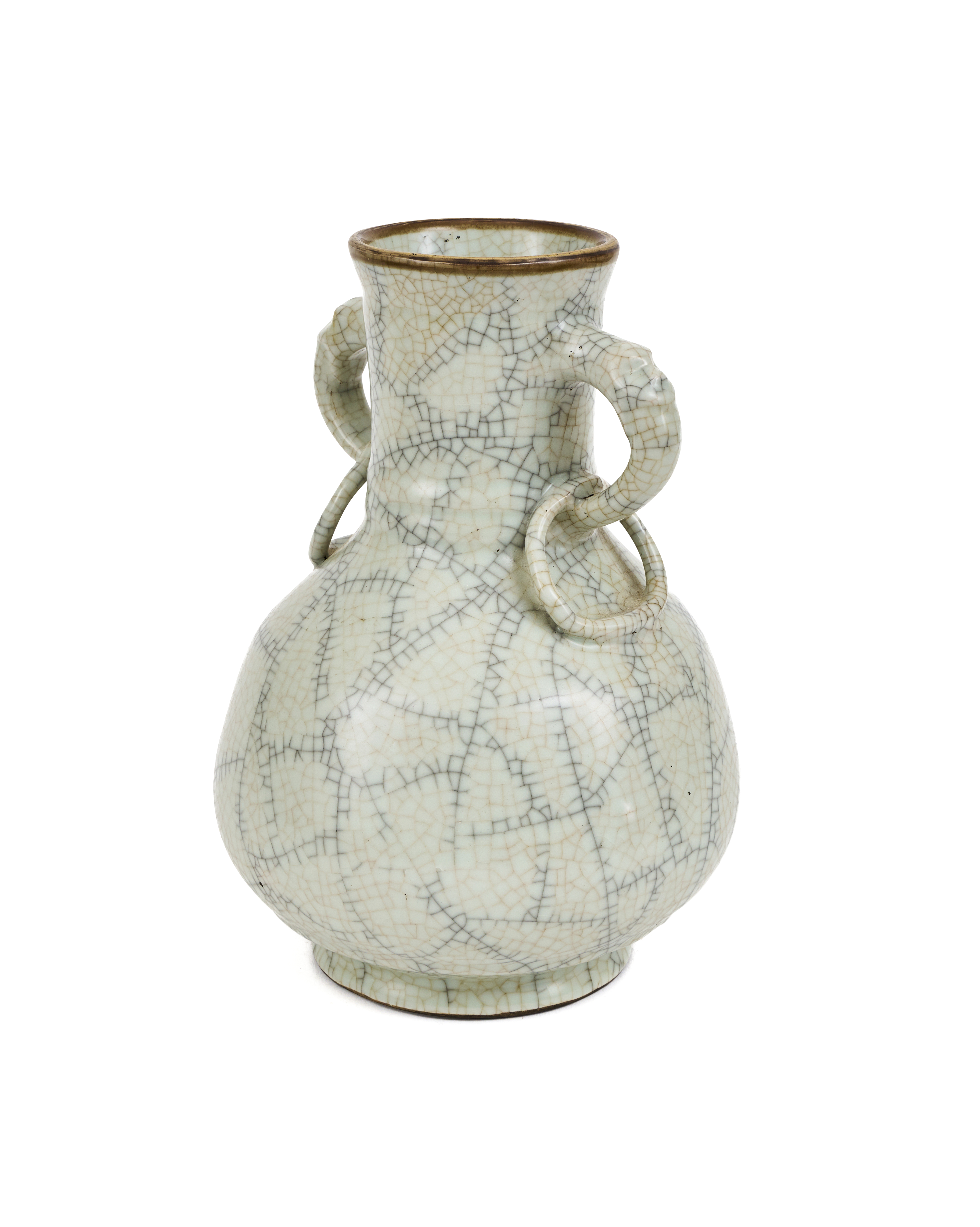 A CHINESE GE TYPE CRACKLE HU FORM VASE, QING DYNASTY (1644-1911) - Image 2 of 3