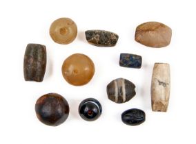 ASSORTMENT OF ANCIENT AGATE & STONE BEADS, CIRCA 1ST CENTURY A.D.