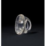 AN EGYPTIAN ROCK CRYSTAL FINGER RING, NEW KINGDOM, DYNASTY XVIII, 1550-1307 B.C.