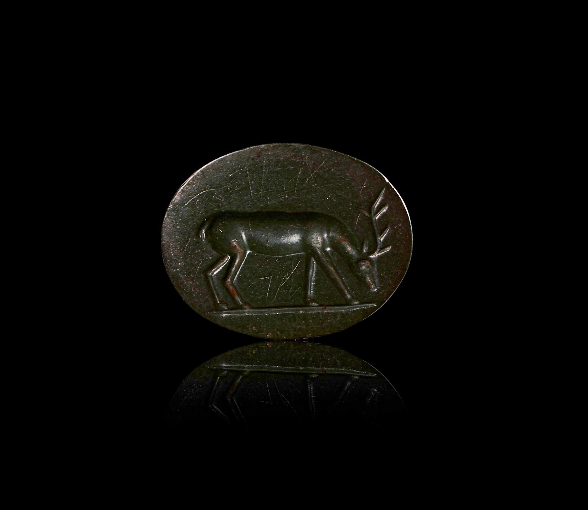 A ROMAN RING STONE OF A STAG, CIRCA 1ST-2ND CENTURY A.D.