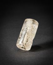 A GREEK ROCK CRYSTAL CYLINDER SEAL