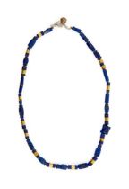 A GREEK LAPIS LAZULI NECKLACE