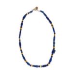 A GREEK LAPIS LAZULI NECKLACE